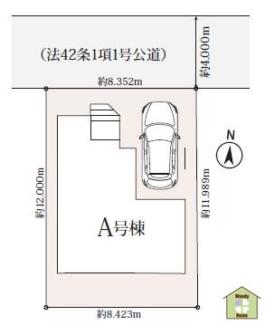 草加市青柳6丁目　新築一戸建ての区画図