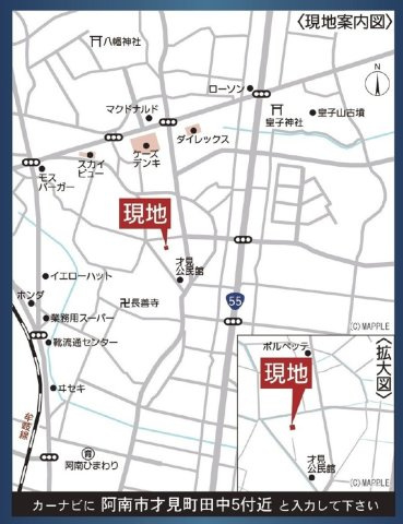 クレイドルガーデン阿南市才見町第1の地図