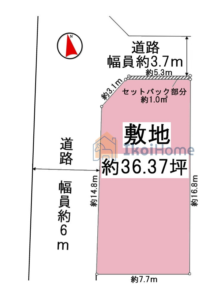 明石市本町2丁目　土地　の土地図