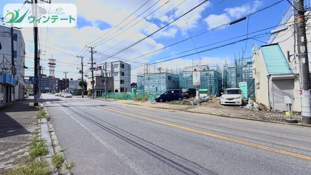 土浦市中央2丁目1期　新築戸建の前面道路含む現地写真|建築の進捗に応じて見学も可能です。現地で暮らしのイメージを膨らませてください。