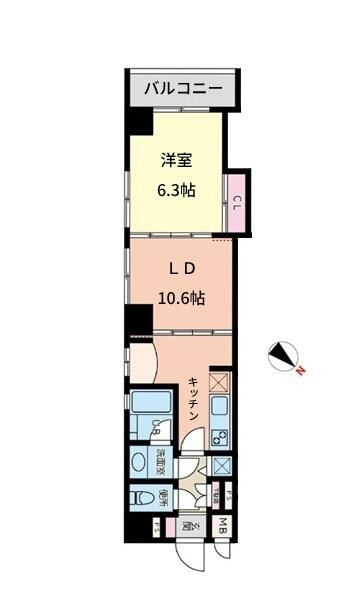 スクエアードコート日本橋人形町の間取り