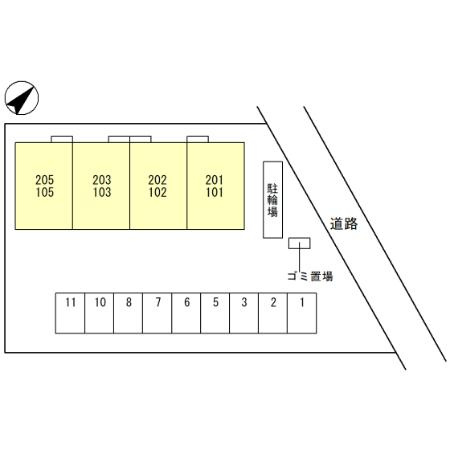 パークメゾン美幸町の区画図
