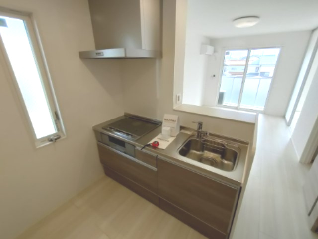 パークメゾン美幸町のキッチン|コンパクトなキッチンで掃除もラクラク