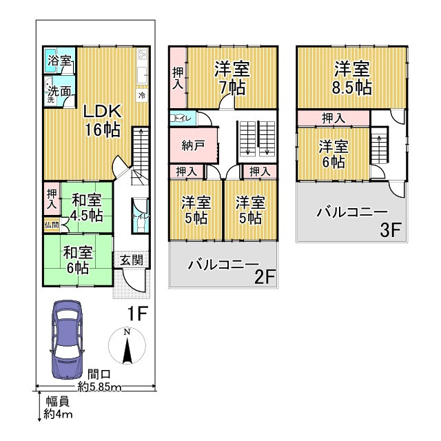 岡崎徳成町　中古戸建の間取り