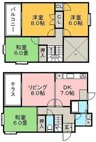 ライブタウン枝光の間取り|使い勝手の良い間取りです♪
