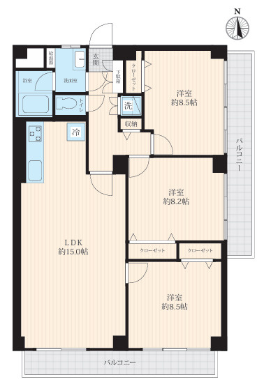 武蔵関ハイツCの間取り