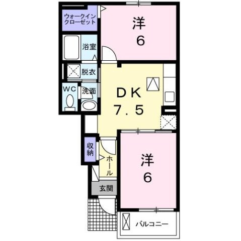 ロッソ　ピノＢの間取り