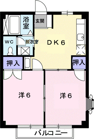 ハイツ運動公園の間取り