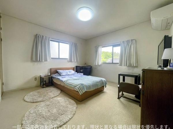 星和台一丁目　戸建ての洋室|二面採光で明るさが広がる洋室です。開放感のある空間が広がっています。家具の配置もしやすい間取りです。シンプルな内装で好みに合わせたアレンジが可能です。