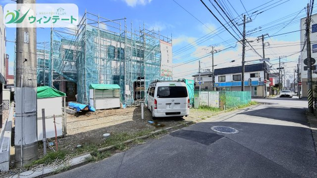 土浦市中央2丁目1期　新築戸建の前面道路含む現地写真|敷地面積138.51㎡（41.89坪）のゆとりある土地で、陽当たり・風通しも良好。ぜひ現地でご体感ください。