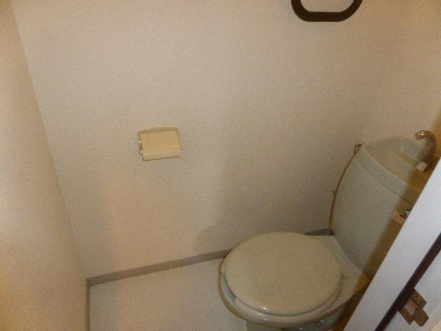落ち着いた色調のトイレです