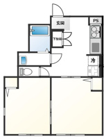 2ＤＫタイプの間取りです