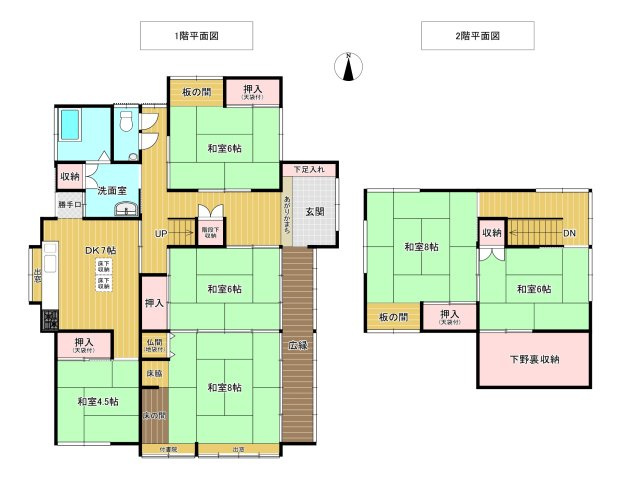 境港市入船町　中古住宅の間取り