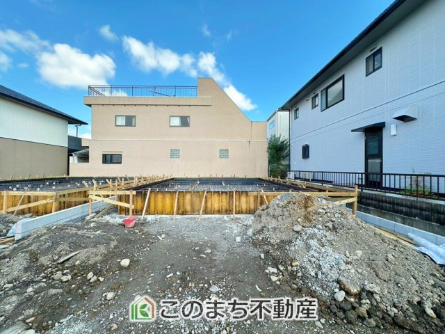 CRADLEGARDEN宇都宮市石井町第3の外観|建築中現地写真（同社施工の完成物件・モデルハウスがご見学できます）