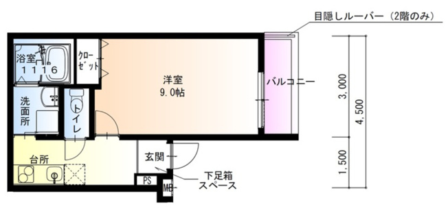 【間取り】 | フジパレス初芝駅東Ⅲ番館