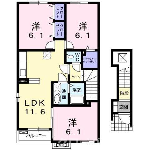 リープライツ元山　Ｃの間取り