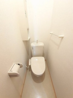 落ち着いた色調のトイレです