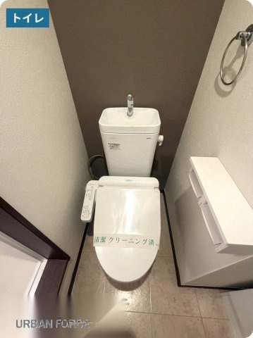 落ち着いた色調のトイレです