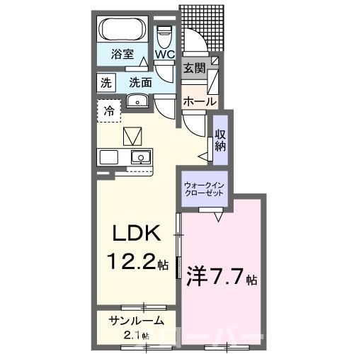 ルーベル宇多津Ⅲ　Ｃの間取り