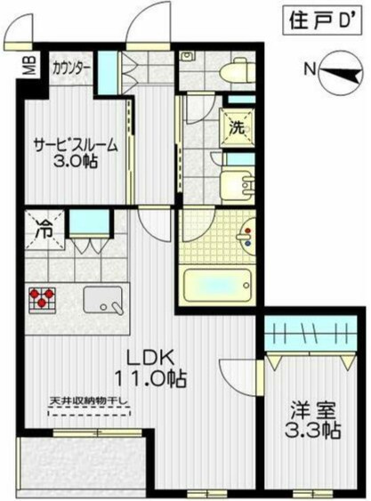 ラフィス中野の間取り