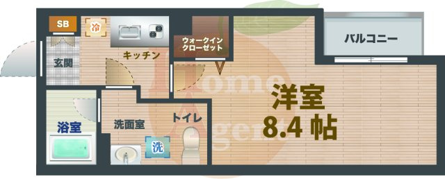 【間取り】 | パティーナ中野 | 1Rのお部屋です。