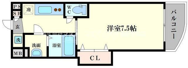 ラグゼ弁天町の間取り