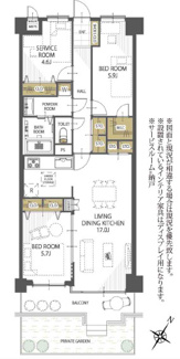 【間取り】 | ライオンズマンション上福岡第３