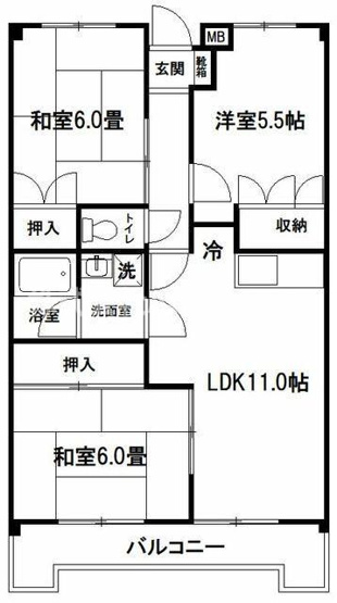 【間取り】 | 平和マンション
