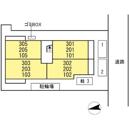 ヴィアルCITY西条の区画図