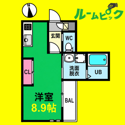 GRANDTIC桜　名古屋市賃貸　仲介手数料無料の間取り