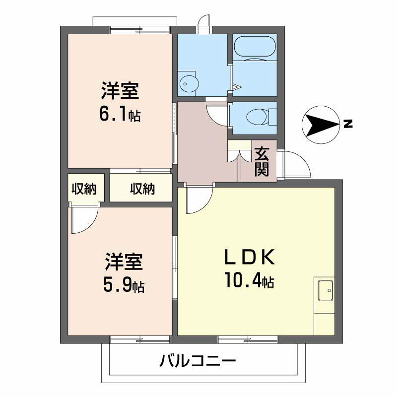 フローラ桜ヶ丘の間取り