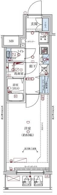 レグジー清澄白河の間取り|間取りです。