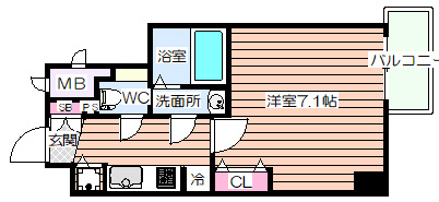 【間取り】 | エスライズ御堂筋本町