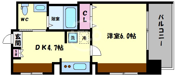 コンチネンタル東小橋の間取り|コンチネンタル東小橋　間取り