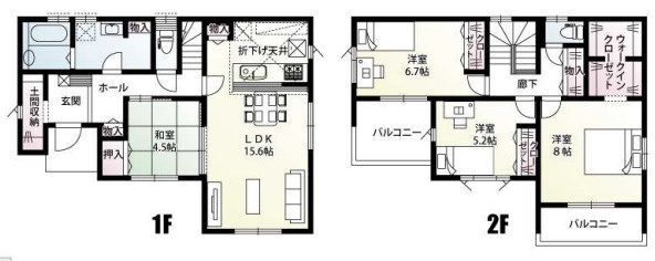 【間取り】 | 久喜市鷲宮　新築戸建　全4棟　3号棟　