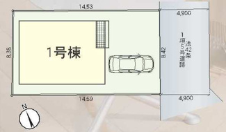 【区画図】 | 大津市際川4丁目14-2　新築戸建