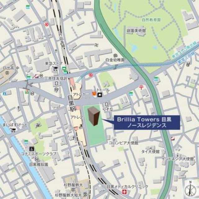 Ｂｒｉｌｌｉａ　Ｔｏｗｅｒｓ目黒　ノースレジデンスの地図