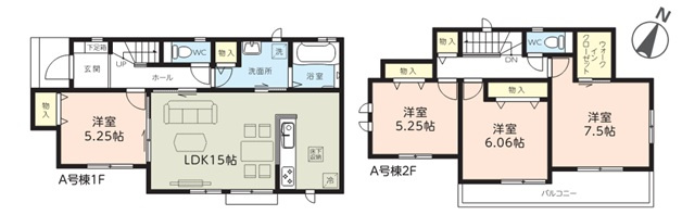 千葉市花見川区横戸町　新築分譲住宅A号棟　