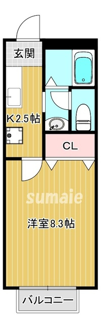 クローバー1番館の間取り|間取りです