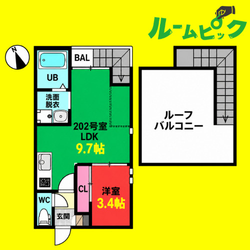 GRANDTIC内田橋　名古屋市賃貸　仲介手数料無料の間取り