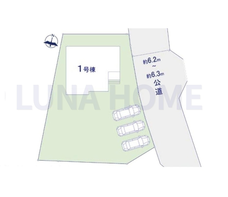 つくば市前野4期　新築戸建の区画図