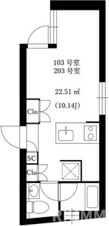 【間取り】 | ＦＡＲＥ西新宿Ｖ