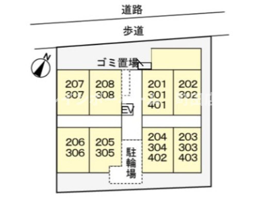 フローリッシュ相模大野※初期費用分割あと払いサービス利用可能物件の区画図