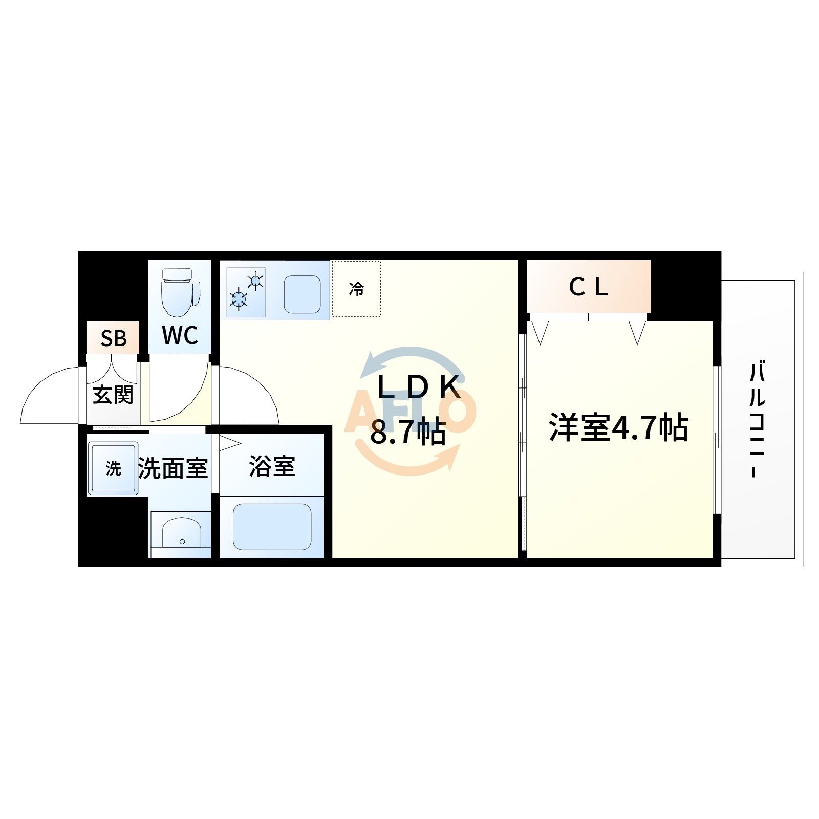 ハル江坂東の間取り|間取り