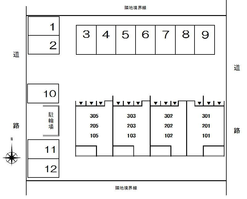 グリーンパークサイドの区画図