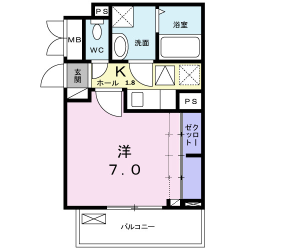 ジャスミン　Ｂの間取り
