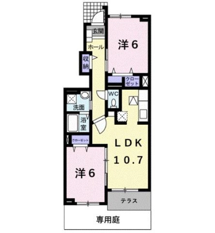 クラール・ミルト　Ｆ．Ｕの間取り