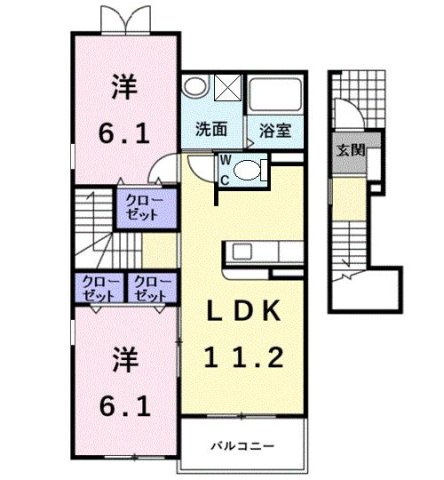 クラール・ベルＦ・Ｕの間取り