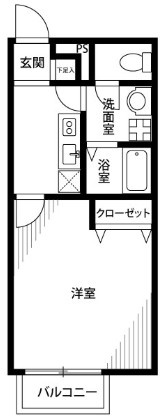アンプルール　クラージュWestの間取り