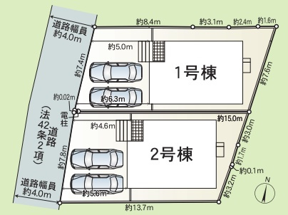 阪南市自然田　第6期　新築一戸建ての区画図|全2区画